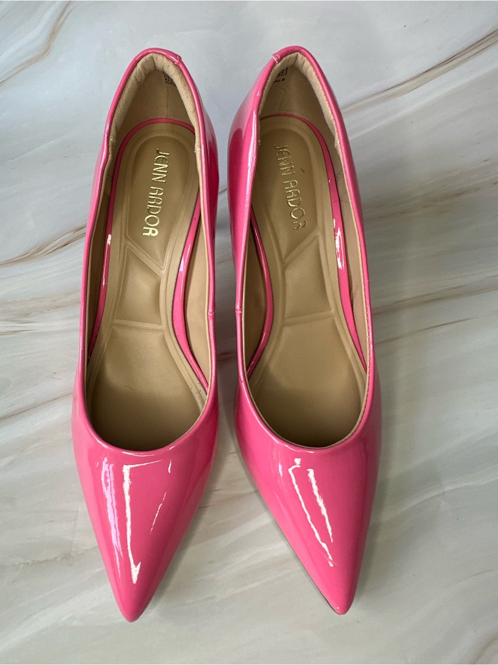 Barbie Hot Pink Patent Pointed Toe Stiletto Pumps Size 7.5 - Picture 3 of 9